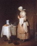Jean Baptiste Simeon Chardin Barnjungfrun oil painting
